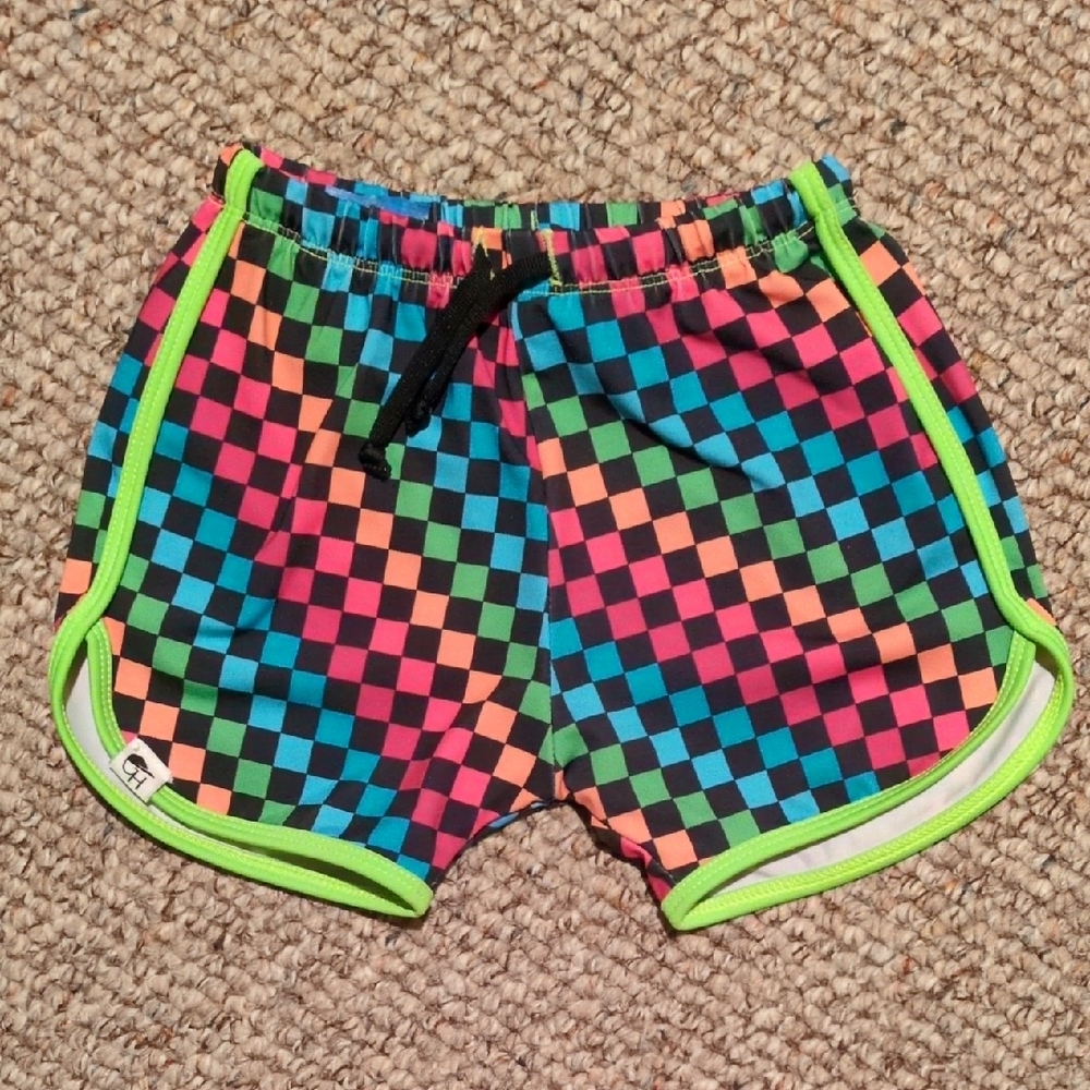 George Multicolor Checkered Kids Shorts